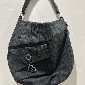 L.A.M.B. Black Textured Shoulder Bag